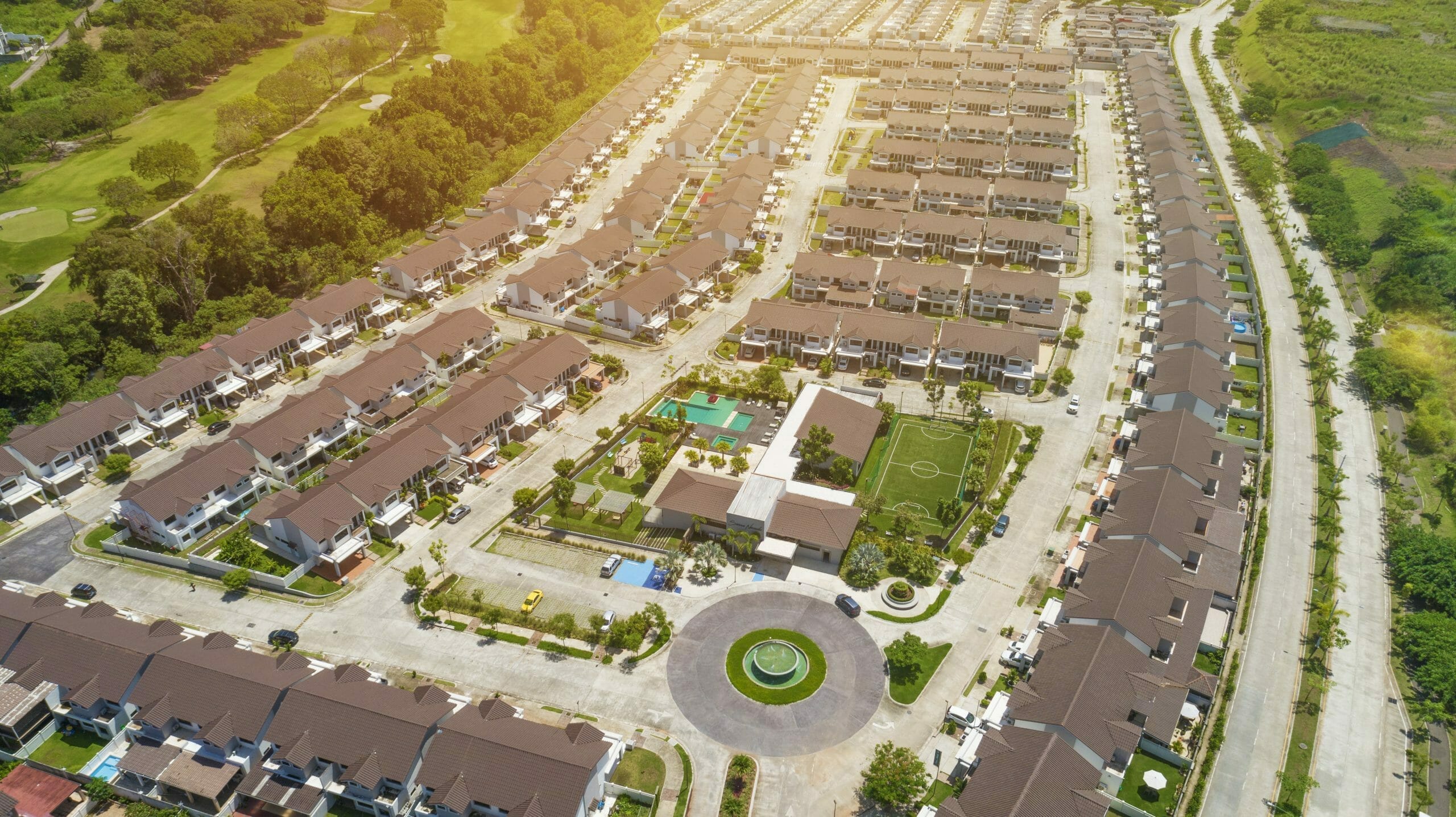Vista aérea del residencial Paseo del Norte.