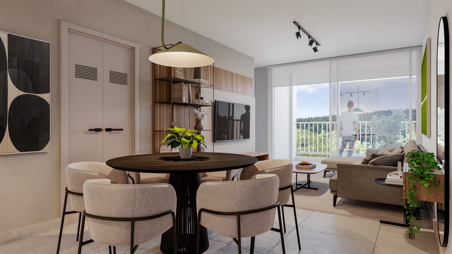 Interior de apartamento en el edificio Península Norte en uno de los proyectos de casas en Panamá.