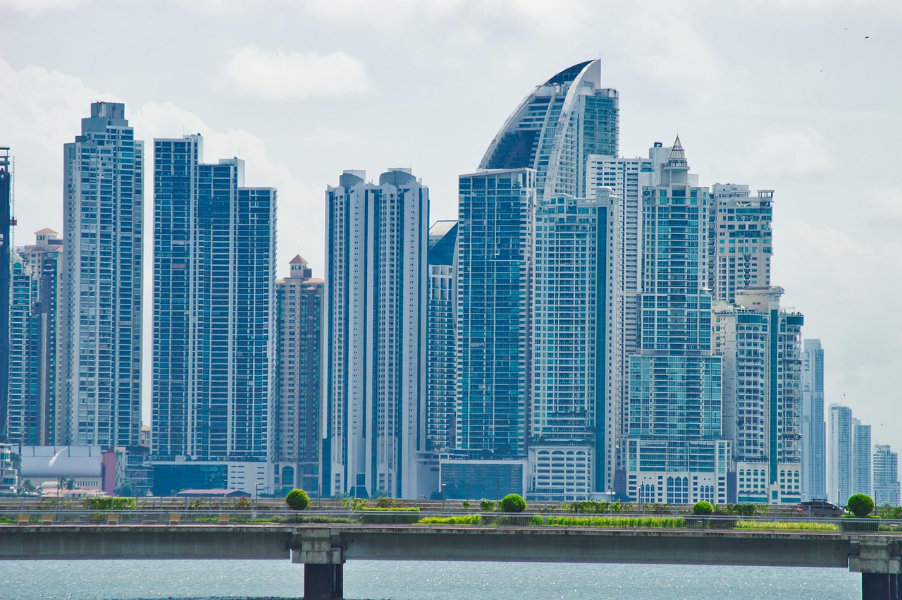 Vista de edificios residenciales en Ciudad de Panamá 