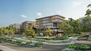 Vista de edificios en proyecto residencial