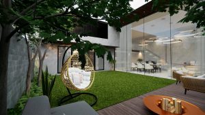Espacio exterior de una casa